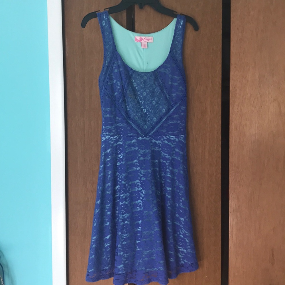 Blue skater dress